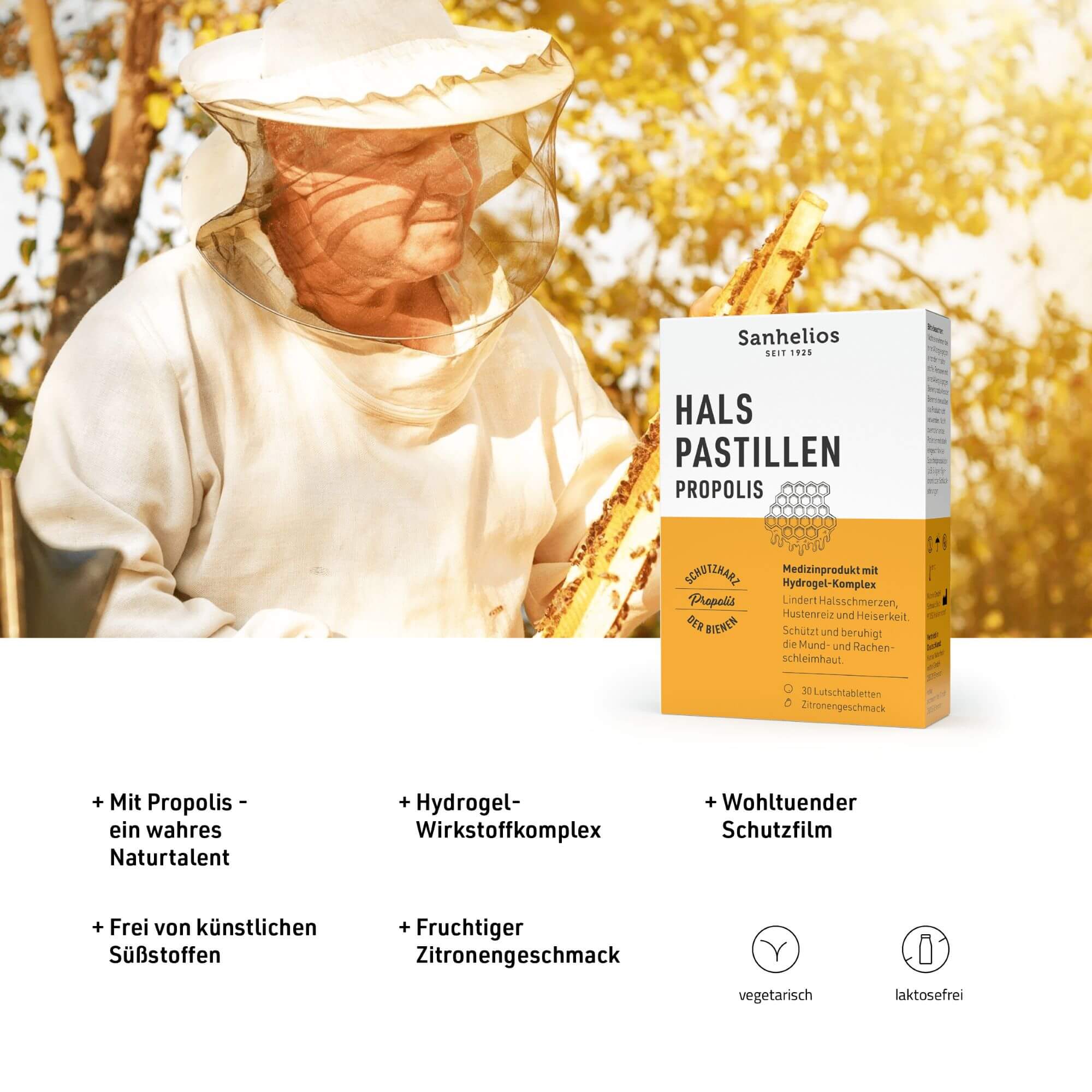 Sanhelios Halspastillen Propolis, 30 St.