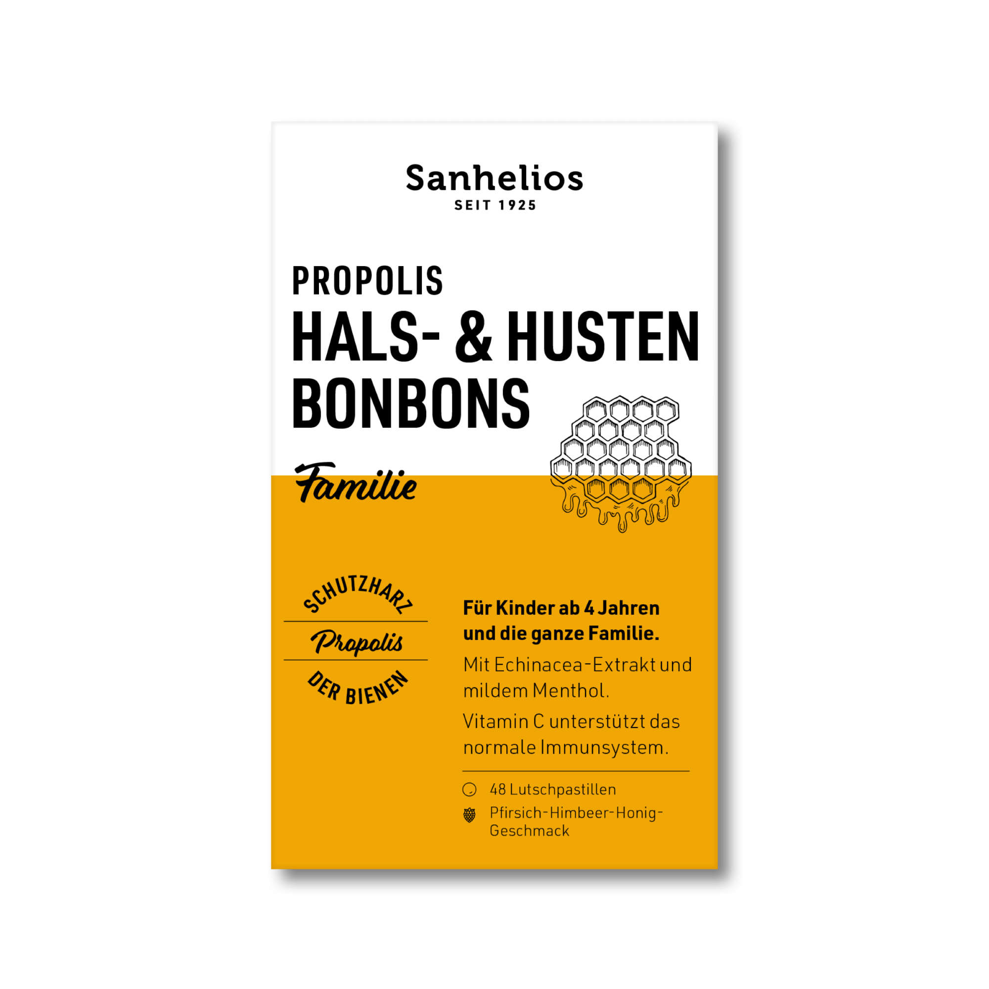 Sanhelios Propolis Hals- und Hustenbonbons Familie, 48 St.