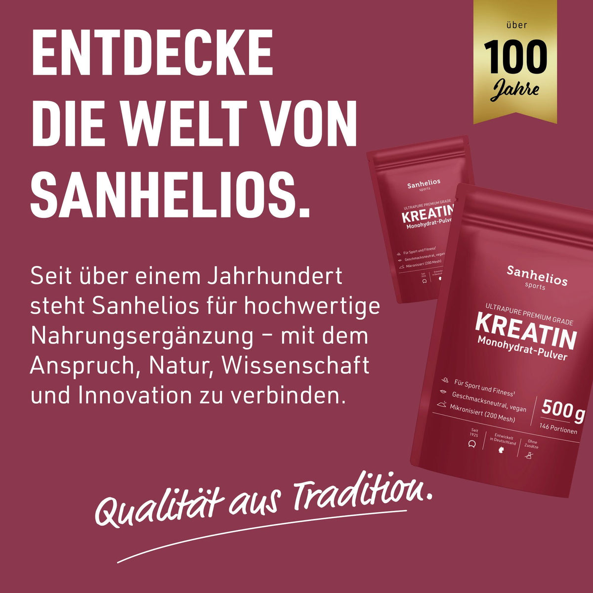 Sanhelios Kreatin Monohydrat-Pulver