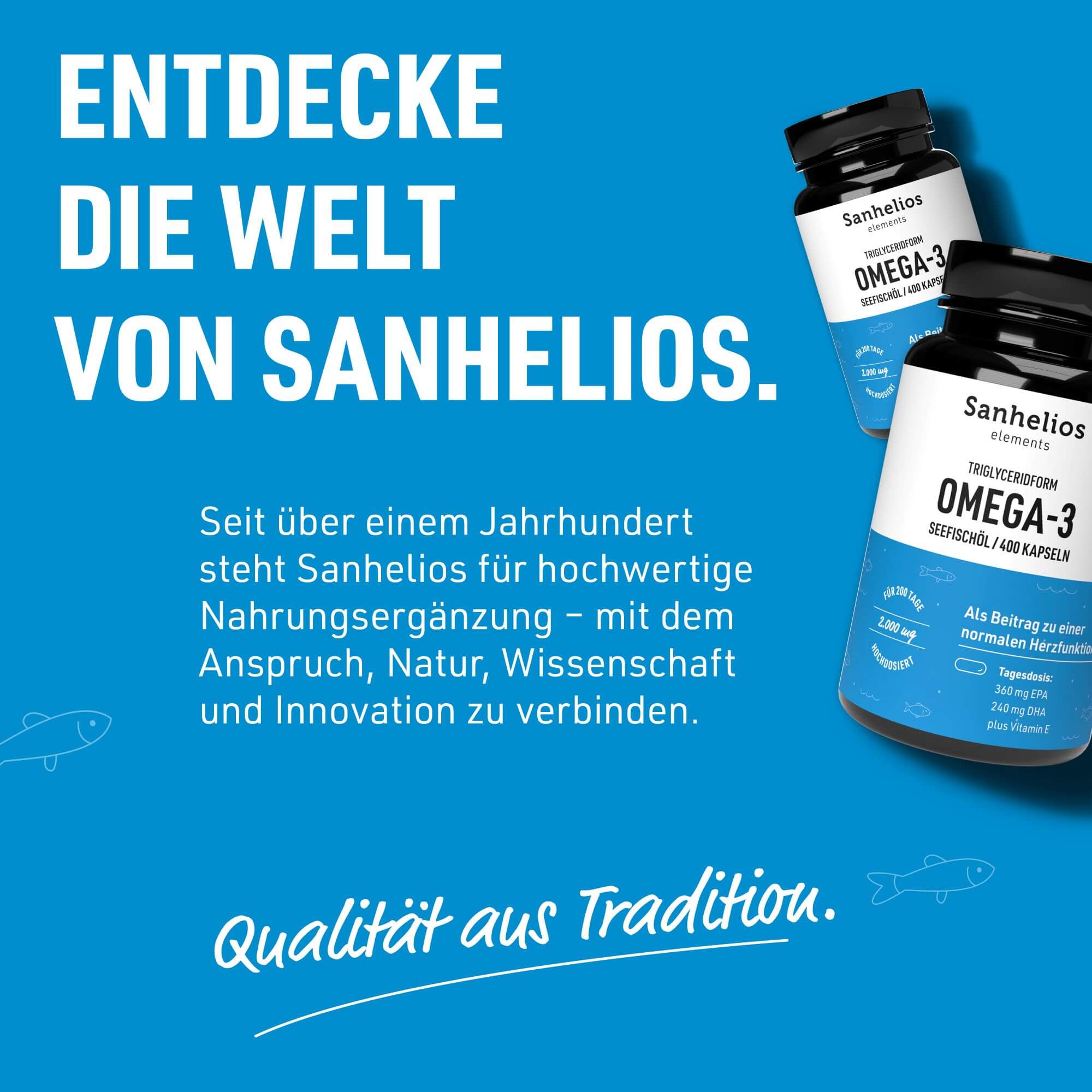 Sanhelios Omega-3 Seefischöl - 400 Kapseln
