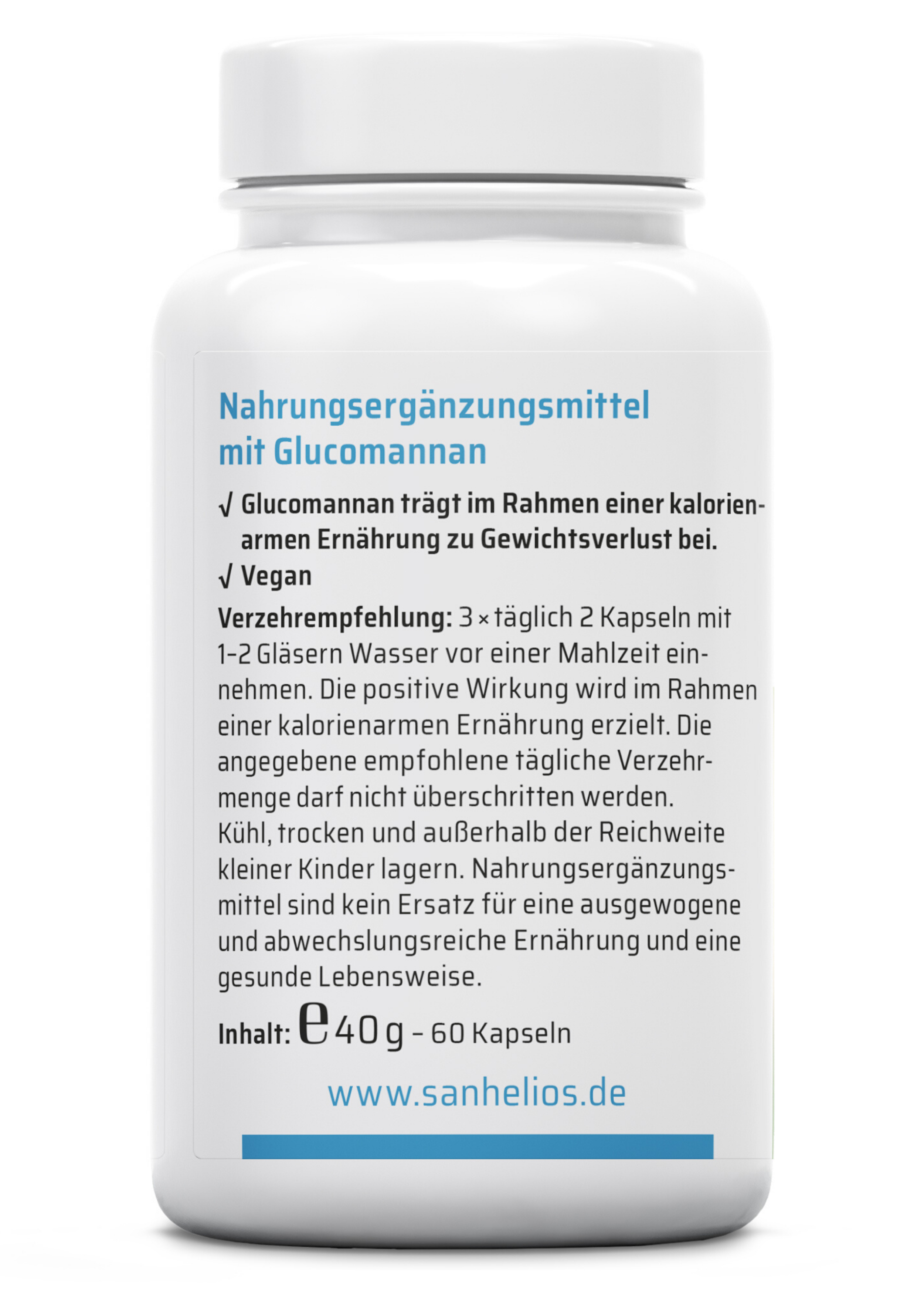 Sanhelios Appetitzügler zum Abnehmen, 60 Kapseln - Sanhelios-Shop