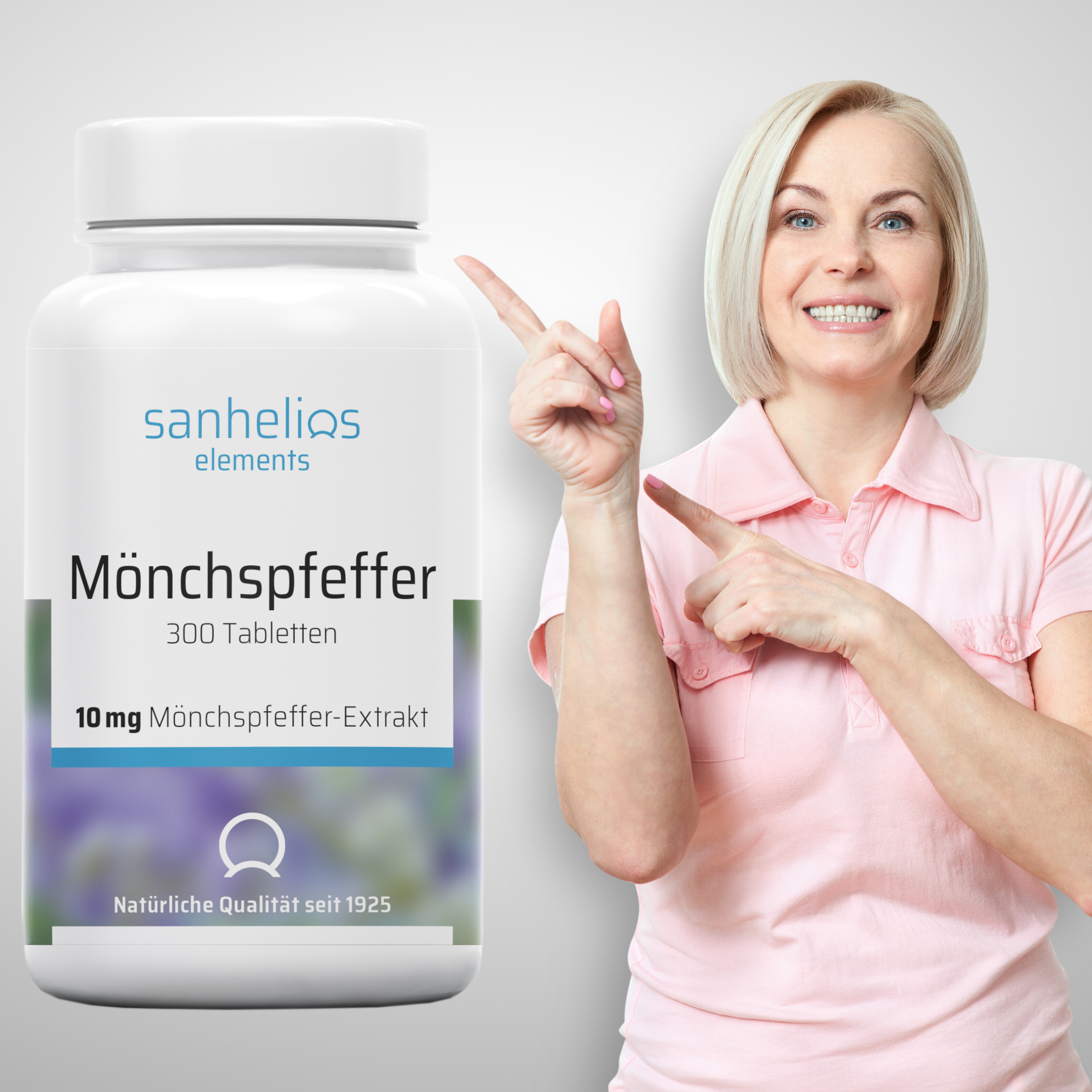 Sanhelios Mönchspfeffer 10 mg, 300 vegane Mikro-Tabletten - Sanhelios-Shop