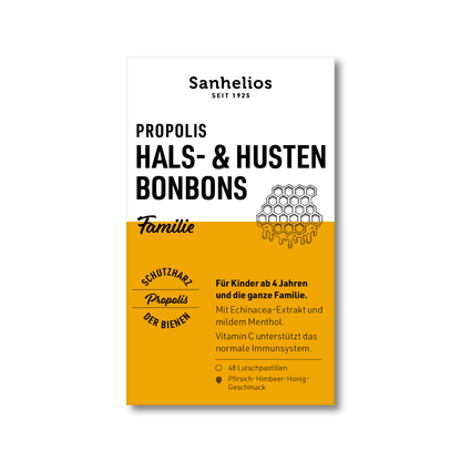 Sanhelios Propolis Hals- und Hustenbonbons Familie, 48 St.