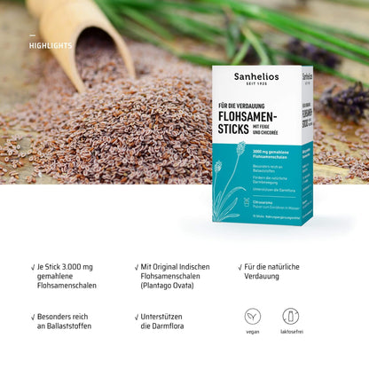 Sanhelios Flohsamen-Sticks mit Feige und Chicorée, 15 St.