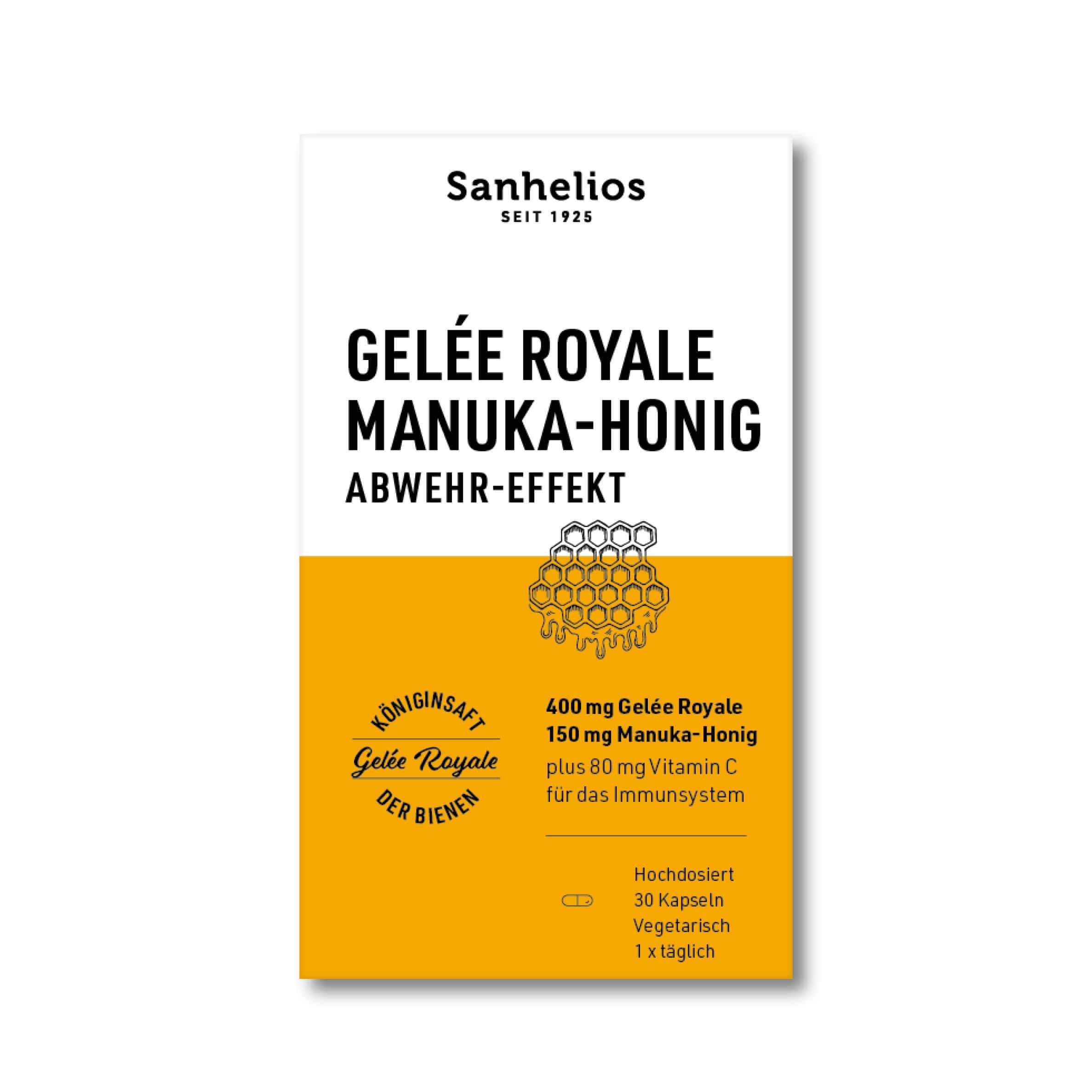 Sanhelios Manuka-Honig und Gelée Royale Kapseln, 30St.