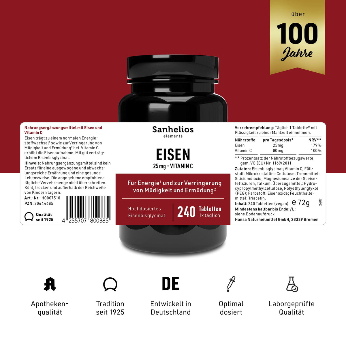 Sanhelios Eisen 25 mg plus Vitamin C