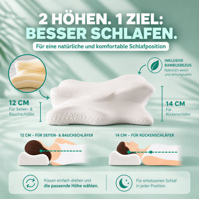 Sanhelios Ergonomisches Memory-Foam Kopf- und Nackenkissen
