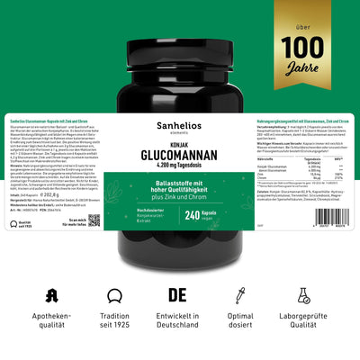 Sanhelios Konjak Glucomannan, 240 Kapseln