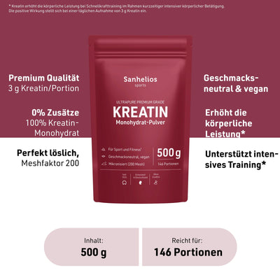 Sanhelios Kreatin Monohydrat-Pulver