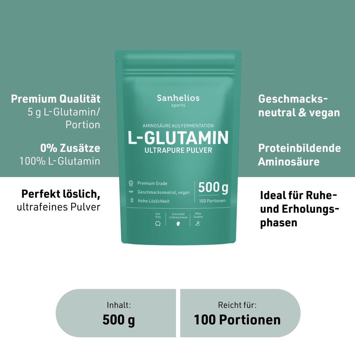 Sanhelios L-Glutamin Pulver