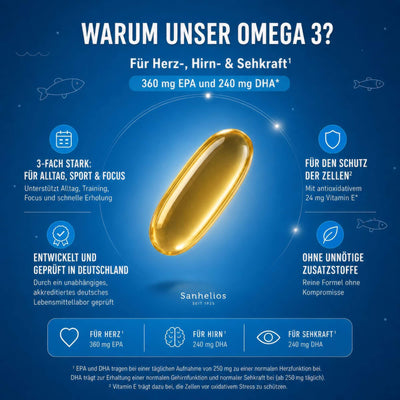 Sanhelios Omega-3 Seefischöl - 400 Kapseln