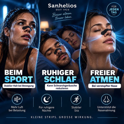 Sanhelios Nasenpflaster – Freier atmen bei Schlaf & Sport