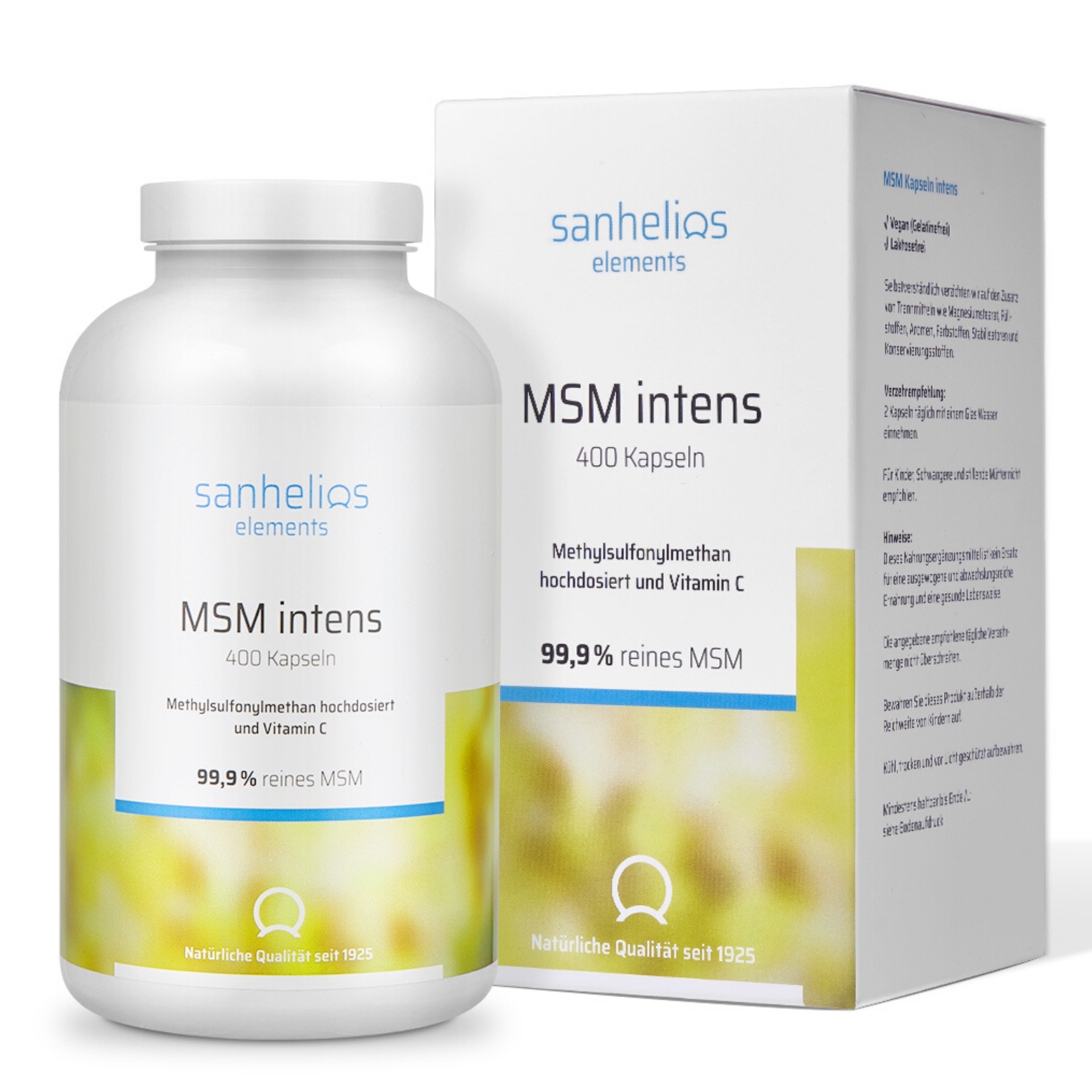 Sanhelios® MSM + Vitamin C 1600 mg Kapseln 400 St. - Sanhelios-Shop